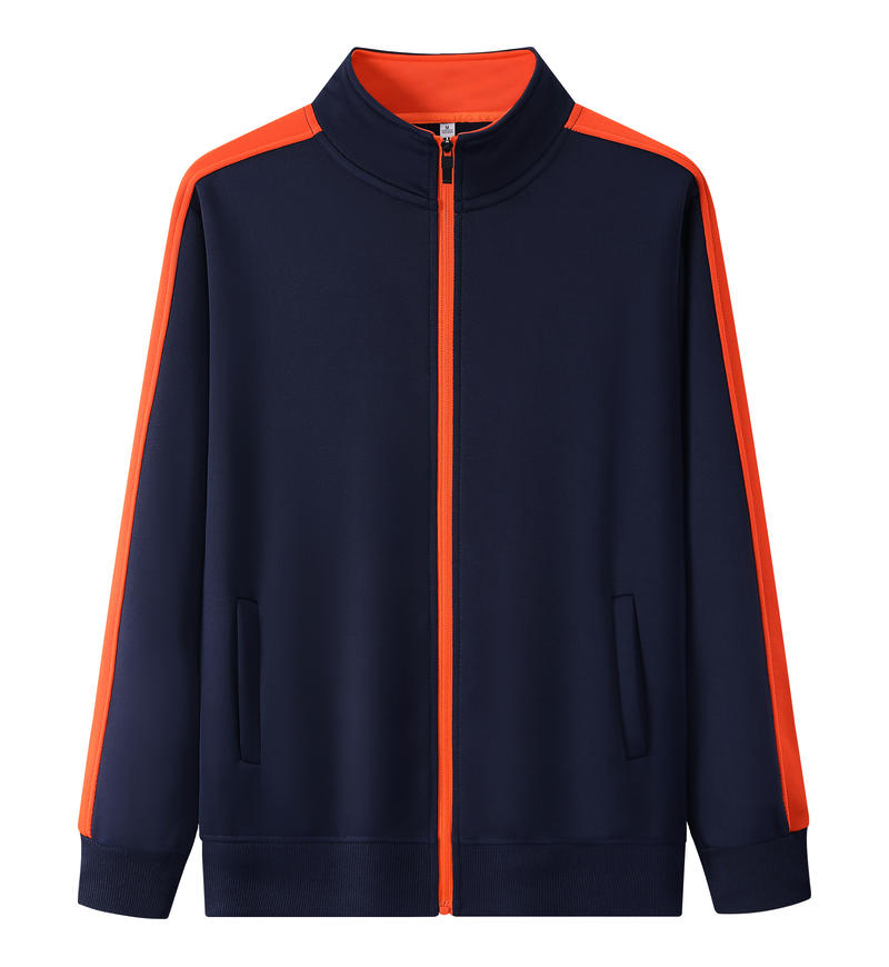 Plus Size Colorblock Stand Collar Zipper Sweatshirt for Men and Women 260g Heavyweight Casual Spring Autumn Sweshirt