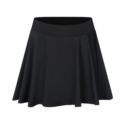 Skirt-pants 2025 women's summer anti-flash stretch simple pleated skirt