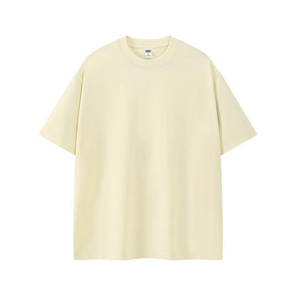Men's Short Sleeve Crew Neck T-Shirt 300g Sorona Heavyweight 32s Double Jersey XL7A Antibacterial Loose