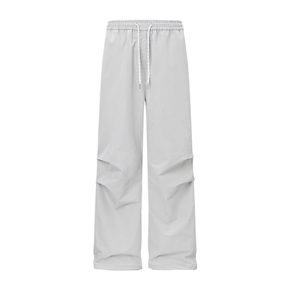 American style crumple cargo pants for summer blanket season, men's loose straight-leg casual quick-drying paratrooper workwear pants, outdooreering trousers for women