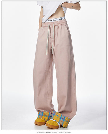 Vintage embroidered rolled edge plaid casual pants for men, pure cotton brand American cool breathable pants, summer casual wear, street trend suitable for teenagers.